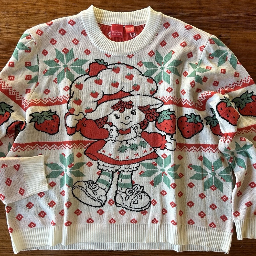 Strawberry Shortcake Crew Sweater‎ Holiday Size Large